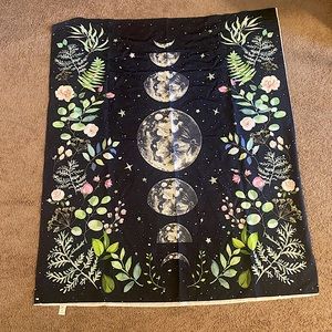 Floral Moon Phases Tapestry